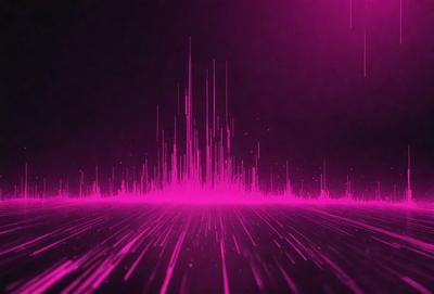 The primary subject of the image is a pink and purple light show, which appears to be a digital art or illustration. The setting is a dark background, which contrasts with the bright colors of the light show. The visual style of the image is unique and eye-catching, creating a vibrant and energetic atmosphere. The colors and mood of the image are predominantly pink and purple, giving it a lively and dynamic feel.