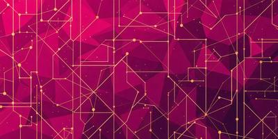 The primary subject of the image is a pattern of interconnected dots, which are arranged in a geometric design. The setting is a pink background, which adds a vibrant and lively atmosphere to the scene. The visual style of the image is a combination of digital art and illustration, creating a unique and intricate pattern. The colors and mood of the image are predominantly pink, which gives it a warm and inviting feel.