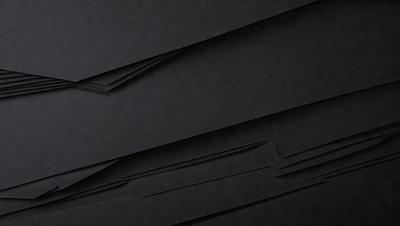 The primary subject of the image is a black background with a pattern of white and blue shapes. The setting is a dark room, and the visual style appears to be a combination of digital art and illustration. The dominant colors are black, white, and blue, creating a mood of mystery and intrigue.