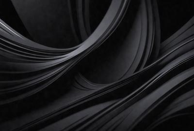 The primary subject of the image is a black and white photograph of a spiral pattern. The setting is a dark background, which contrasts with the spiral pattern. The visual style is a black and white photo, giving it a classic and timeless appearance. The colors and mood of the image are predominantly dark and moody, with the spiral pattern being the main focal point.