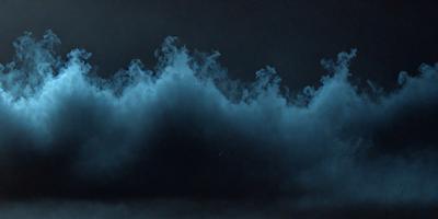 The primary subject of the image is a cloudy sky with a dark background. The setting is a nighttime scene, and the visual style appears to be a photo. The colors in the image are predominantly dark, with the cloudy sky being the main focus. The overall atmosphere of the image is moody and dramatic.