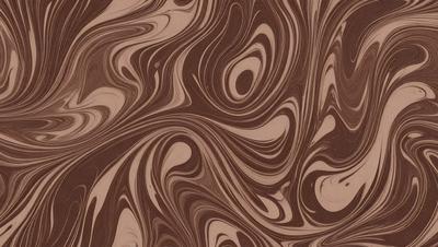 The primary subject of the image is a close-up of a wooden surface with a swirling pattern. The setting is a wooden table, and the visual style appears to be a combination of a photo and a digital art or illustration. The dominant colors are brown and black, creating a rich and textured atmosphere.