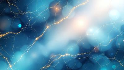 The primary subject of the image is a blue background with yellow lines and sparkling stars. The setting appears to be a night sky, with the stars and lines creating a visually appealing pattern. The visual style of the image is a combination of digital art and illustration, giving it a unique and artistic appearance. The dominant colors in the image are blue and yellow, with the sparkling stars adding a touch of brightness and energy to the scene. Overall, the image conveys a sense of wonder and exploration, as