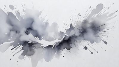 The primary subject of the image is a painting or drawing of a white bird, which appears to be a bird of prey. The bird is depicted in a dynamic pose, with its wings spread wide. The setting is a white background, which provides a clean and minimalist appearance to the artwork. The visual style is a combination of digital art and illustration, as the bird is depicted with a sense of motion and fluidity. The colors and mood of the image are predominantly white, which gives the artwork a