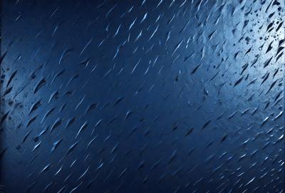 The primary subject of the image is a blue wall with a pattern of swirls and waves. The setting is a room with a blue background, and the visual style appears to be a digital art or illustration. The dominant colors are blue and white, creating a calm and soothing atmosphere.