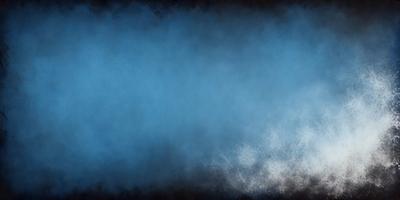 The primary subject of the image is a blue sky with clouds. The setting is a cloudy sky, and the visual style is a painting or drawing. The colors and mood of the image are predominantly blue, creating a calm and serene atmosphere.
