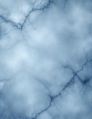 The primary subject of the image is a blue and white wall with a cracked and textured surface. The setting is a room with a blue and white color scheme. The visual style is a close-up of the wall, showcasing its unique texture and design. The colors and mood of the image are predominantly blue and white, creating a calm and serene atmosphere.