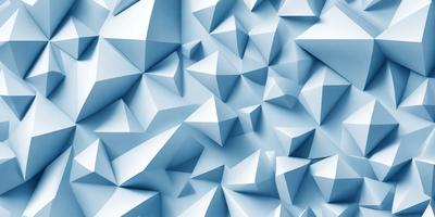The primary subject of the image is a blue and white geometric pattern. The setting is a blue background, and the visual style is a digital art or illustration. The dominant colors are blue and white, creating a calm and soothing atmosphere.