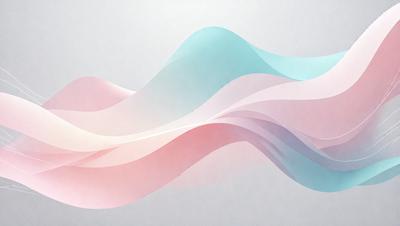 The primary subject of the image is a wave, which is depicted as a colorful, flowing pattern. The wave is set against a white background, giving it a clean and minimalist appearance. The visual style of the image is a combination of digital art and illustration, creating a dynamic and vibrant scene. The dominant colors in the image are pink, blue, and white, which contribute to a lively and energetic atmosphere.