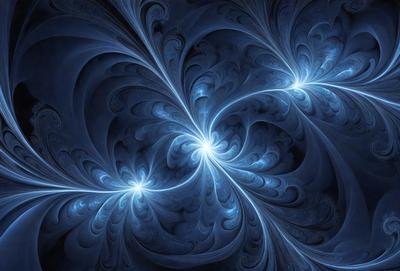 The primary subject of the image is a blue spiral pattern, which is the main object, scene, or focus of the image. The setting or background features a blue and white swirling pattern, which adds to the visual style of the image. The colors and mood of the image are predominantly blue, creating a calm and serene atmosphere.