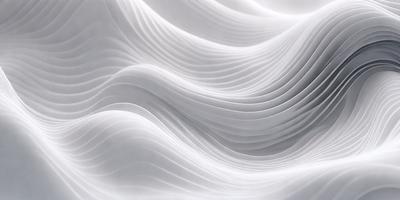 The primary subject of the image is a white, wavy, and curved surface, which appears to be a piece of art or a digital illustration. The setting is a white background, which provides a clean and minimalistic appearance. The visual style is a combination of photo and digital art, creating a unique and artistic representation of the subject. The colors and mood of the image are predominantly white, giving it a clean and serene atmosphere.