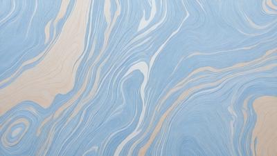 The primary subject of the image is a blue and white striped pattern, which appears to be a painting or a digital artwork. The setting is a blue and white striped surface, possibly a wall or a piece of art. The visual style is a combination of painting and digital art, creating a unique and eye-catching design. The colors and mood of the image are predominantly blue and white, giving it a calm and soothing atmosphere.