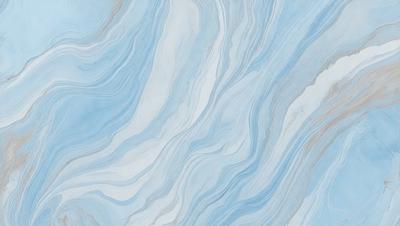 The primary subject of the image is a blue and white marbled wall. The setting is a room with a blue and white marbled wall as the main focus. The visual style is a painting, which gives the image a unique and artistic appearance. The dominant colors are blue and white, creating a calm and soothing atmosphere.