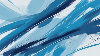 The primary subject of the image is a painting of a blue and white ocean. The setting is a painting of a blue ocean with white waves, and the visual style is a digital art or illustration. The dominant colors are blue and white, creating a serene and calming atmosphere.