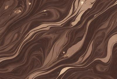 The image features a brown and gold patterned surface, possibly a wood grain or a textured wallpaper. The primary subject is a close-up of the pattern, showcasing the intricate details and colors. The setting is indoors, with the patterned surface serving as the background. The visual style is a close-up of the pattern, emphasizing the texture and colors. The dominant colors are brown and gold, creating a warm and earthy atmosphere.