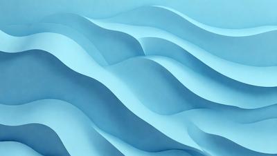 The primary subject of the image is a blue wave pattern, which is the main object, scene, or focus of the image. The setting or background is a blue surface, which could be a wall, a painting, or a digital artwork. The visual style of the image is digital art, as it is a computer-generated or digitally created pattern. The dominant colors in the image are blue and white, creating a calm and serene atmosphere.