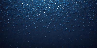 The primary subject of the image is a blue background with a pattern of white dots. The setting appears to be a dark room, and the visual style is a digital art or illustration. The dominant colors are blue and white, creating a calm and serene atmosphere.