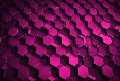 The primary subject of the image is a purple, hexagonal pattern. The setting is a purple background, which creates a visually striking contrast with the pattern. The visual style is a close-up of the pattern, showcasing its intricate details. The colors and mood of the image are predominantly purple, giving it a calm and soothing atmosphere.