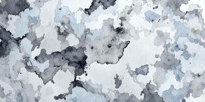 The primary subject of the image is a watercolor painting featuring a cloudy sky. The setting is a white background, and the visual style is a watercolor painting. The dominant colors in the painting are shades of blue and gray, creating a moody and atmospheric scene.