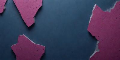 The primary subject of the image is a piece of pink paper with a blue background. The paper appears to be cut or torn, creating a unique visual effect. The setting is a table, and the visual style is a combination of a photo and a digital art piece. The colors are predominantly pink and blue, creating a warm and inviting atmosphere.