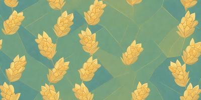 The primary subject of the image is a pattern of yellow flowers, which are the main objects in the scene. The flowers are arranged in a visually appealing manner, creating a sense of harmony and beauty. The setting is a blue background, which provides a contrasting and complementary color to the yellow flowers. The visual style of the image is a combination of digital art and illustration, as it showcases a well-crafted and detailed design. The colors and mood of the image are predominantly warm and inviting,