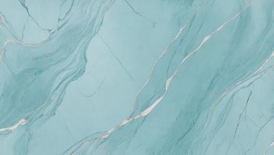 The primary subject of the image is a blue marble wall with a pattern of white streaks. The setting is a room with a blue background, and the visual style is a photo. The dominant colors are blue and white, creating a calm and serene atmosphere.