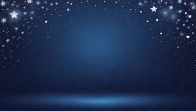 The primary subject of the image is a blue background with a few stars scattered across it. The setting is a dark, starry night, and the visual style is a combination of a photo and digital art. The colors are predominantly blue, with the stars adding a touch of white. The overall atmosphere is serene and peaceful.