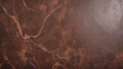 The primary subject of the image is a brown leather surface, which appears to be a leather wall or a leather-like material. The setting is a room with a brown leather wall, and the visual style is a close-up of the leather surface. The colors and mood of the image are predominantly brown, giving it a warm and natural appearance.