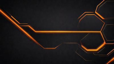 The primary subject of the image is a futuristic, digital art-style design featuring a key or lock. The setting is a dark background, which contrasts with the bright orange and gold colors of the key. The visual style is a combination of digital art and illustration, creating a unique and eye-catching design. The colors and mood of the image are energetic and bold, with the orange and gold tones evoking a sense of warmth and vibrancy.