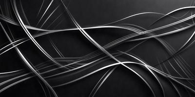 The primary subject of the image is a black background with a silver or metallic pattern or design. The setting or background is a dark, possibly black, surface. The visual style of the image is a combination of digital art, illustration, or a pattern, as it features a metallic design or texture. The colors and mood of the image are predominantly dark, with the silver or metallic design providing a contrasting element.