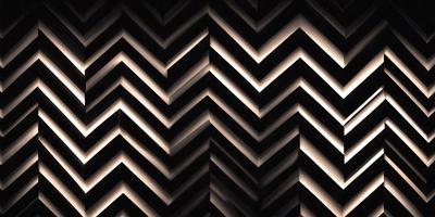 The primary subject of the image is a black and white patterned wallpaper. The setting is a dark room, and the visual style is a close-up of the wallpaper. The dominant colors are black and white, creating a classic and timeless atmosphere.