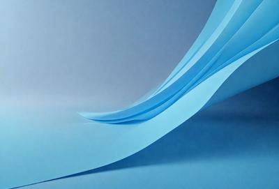 The primary subject of the image is a blue sheet of paper, which is the main object, scene, or focus of the image. The setting is a blue background, and the visual style is a photo. The colors and mood of the image are predominantly blue, creating a calm and serene atmosphere.
