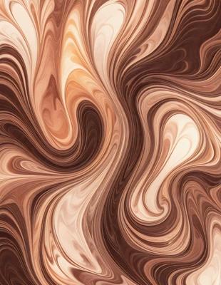 The primary subject of the image is a close-up of a wooden surface with a swirling pattern. The setting is a wooden table, and the visual style is a close-up of the table's surface. The colors and mood of the image are predominantly brown, giving it a warm and natural atmosphere.