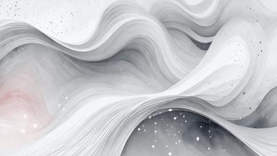 The primary subject of the image is a large, swirling mass of white paper. The setting is a white background, which provides a clean and minimalistic environment for the paper to be the main focus. The visual style is a combination of digital art and illustration, as the paper appears to be a digital creation. The colors and mood of the image are predominantly white, giving it a clean and serene atmosphere.