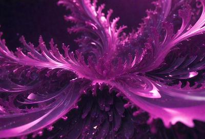The primary subject of the image is a purple flower with a long stem. The flower is surrounded by a purple background, which adds to the overall mood of the scene. The visual style of the image is a close-up of the flower, showcasing its details and texture. The colors and mood of the image are predominantly purple, creating a serene and calming atmosphere.