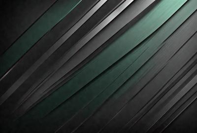 The primary subject of the image is a pattern of green and black stripes. The setting is a dark background, which contrasts with the bright green and black stripes. The visual style is a combination of digital art and illustration, creating a unique and eye-catching design. The colors and mood of the image are predominantly dark and moody, with the green and black stripes adding a touch of vibrancy to the overall atmosphere.