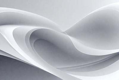 The primary subject of the image is a large, white sheet of paper. The setting is a white background, which creates a clean and minimalist appearance. The visual style is a close-up of the paper, showcasing its texture and details. The colors and mood are predominantly white, giving the image a calm and serene atmosphere.
