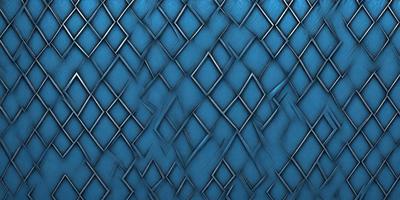 The primary subject of the image is a blue and silver patterned surface, which appears to be a textured wallpaper or a metallic fabric. The setting is a room with a blue background, and the visual style is a combination of digital art and illustration. The dominant colors are blue and silver, creating a modern and sophisticated atmosphere.