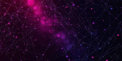 The primary subject of the image is a purple and pink nebula, which is a beautiful and colorful space object. The setting is a dark background, which contrasts with the vibrant colors of the nebula. The visual style of the image is a digital art or illustration, as it captures the intricate details of the nebula. The dominant colors of the image are purple and pink, creating a serene and calming atmosphere.