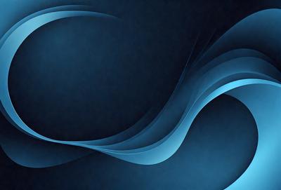 The primary subject of the image is a blue ocean with waves. The setting is a blue background, which creates a serene and calming atmosphere. The visual style is a digital art or illustration, as the waves are depicted in a fluid and dynamic manner. The dominant colors are blue and white, which contribute to the overall mood of the image.