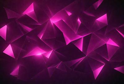 The primary subject of the image is a pink geometric pattern, which is the main focus of the image. The setting is a dark background, which contrasts with the bright pink pattern. The visual style is a digital art or illustration, as the pattern is created using a computer or digital tools. The dominant colors are pink and purple, giving the image a warm and vibrant atmosphere.