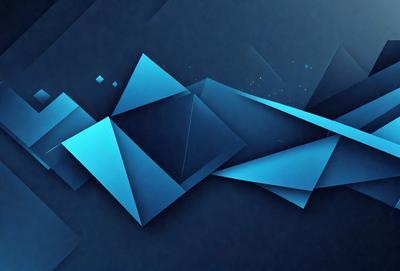 The primary subject of the image is a blue geometric pattern, which appears to be a digital art or illustration. The setting is a dark blue background, creating a contrasting and visually striking scene. The visual style is modern and abstract, with the geometric pattern being the main focus of the image. The colors and mood are predominantly dark and moody, with the blue hue adding a sense of depth and sophistication to the overall atmosphere.