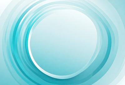 The primary subject of the image is a large, round, blue circle. The setting is a white background, which contrasts with the blue circle. The visual style is a digital art or illustration, creating a clean and modern appearance. The dominant colors are blue and white, giving the image a calm and serene atmosphere.