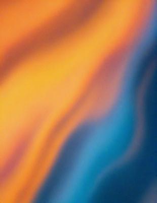The primary subject of the image is a colorful, swirling pattern that resembles a painting or a digital artwork. The setting is a blue background, which contrasts with the vibrant colors of the swirling pattern. The visual style appears to be a combination of photo and digital art, creating a unique and eye-catching effect. The colors and mood of the image are lively and energetic, with the swirling pattern evoking a sense of movement and dynamism.