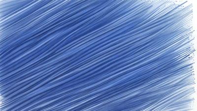 The primary subject of the image is a blue background with a pattern of white lines. The setting appears to be a drawing or illustration, as the lines are not realistic and the background is a solid color. The visual style is artistic, with the white lines creating a unique and eye-catching pattern. The colors and mood of the image are predominantly blue and white, giving it a calm and serene atmosphere.