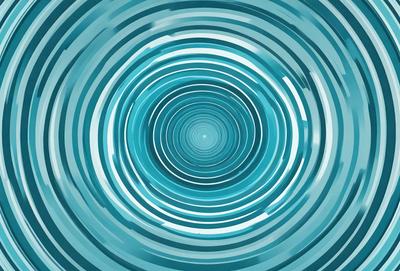 The primary subject of the image is a blue spiral, which appears to be a swirl or a vortex. The setting is a blue background, and the visual style is a digital art or illustration. The dominant colors are blue and white, creating a calm and serene atmosphere.