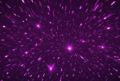 The primary subject of the image is a purple star field, which is a digital art or illustration. The setting is a purple background, and the visual style is a purple and pink star field with a purple background. The colors and mood of the image are predominantly purple and pink, creating a vibrant and lively atmosphere.