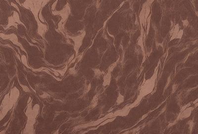 The primary subject of the image is a brown marbled surface with a swirling pattern. The setting is a close-up of the marbled surface, showcasing its intricate design. The visual style is a natural, textured pattern, which gives the image a sense of depth and complexity. The colors and mood of the image are warm and earthy, with the brown marbled surface being the dominant color.