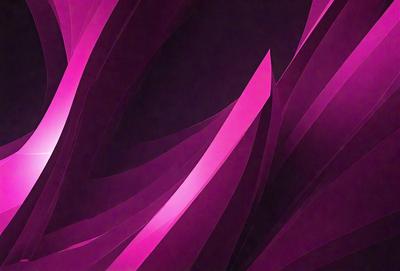 The primary subject of the image is a pink and purple abstract artwork. The setting is a dark background, which contrasts with the vibrant colors of the artwork. The visual style is a combination of digital art and illustration, creating a unique and eye-catching design. The dominant colors are pink and purple, giving the artwork a warm and inviting atmosphere.
