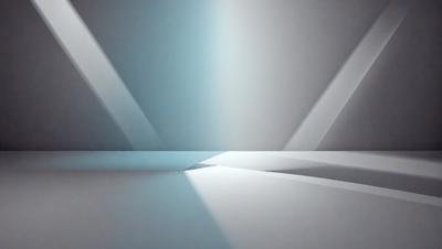 The primary subject of the image is a white wall with a blue light shining on it. The setting is a room with a white surface, and the visual style appears to be a photo. The dominant colors are white and blue, creating a calm and serene atmosphere.